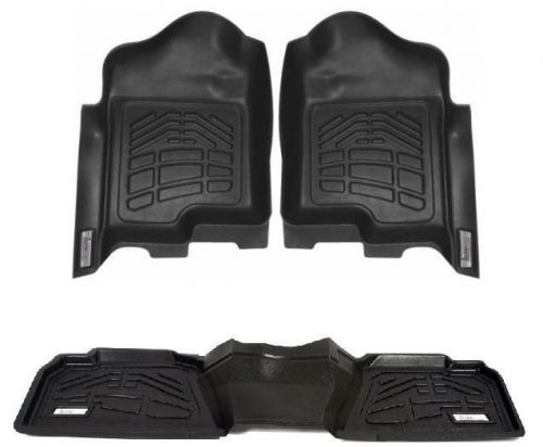 Combo floor mats 1st and 2nd row dodge ram quad cab black 2012 - 2016