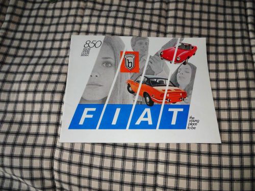 1970 fiat 850 brochure original new old stock racer spider coupe sedan