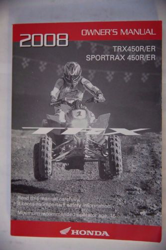 2008 honda trx450r/er sportrax 450r/er owners manual 31hp1641