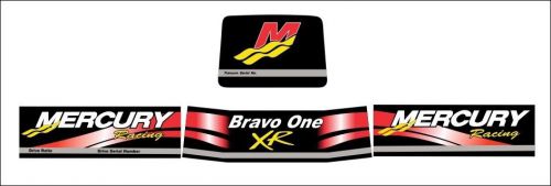 Mercury decals mercury mercruiser  bravo one xr decal  4 piece set red