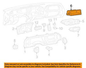 Gm oem cluster switches-compartment 15711456