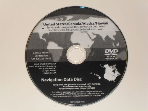 Gmc cadillac chevrolet hummer navigation dvd cd disc 25974486 disk gps map