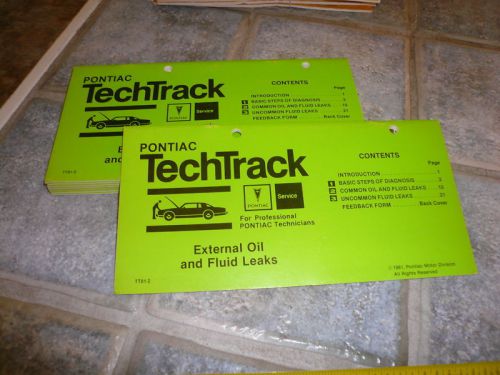 1981 pontiac techtrack external oil &amp; fluid leaks book