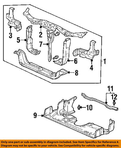 Honda oem 60461s0xa01zz radiator support-side panel