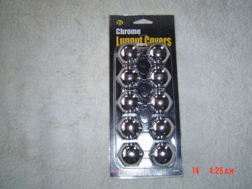 10 roadpro chrome 1 1/4 jn.lugnut covers for truck and trailer, &#034;dayton&#034; type