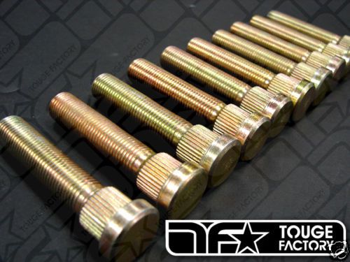 50mm extended wheel studs s13 s14 z32 240sx - 13mm knurl