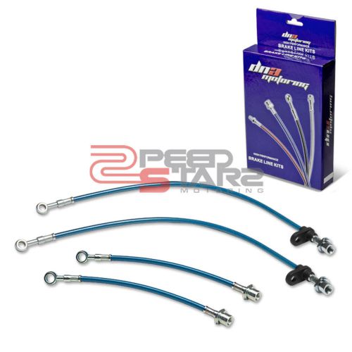 Celica st204 tc ant101 blue pvc stainless hose brake lines/cable front+rear disc