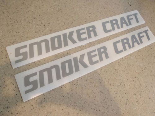 Smokercraft vintage fishing boat decal silver 2-pak free ship + free fish decal!