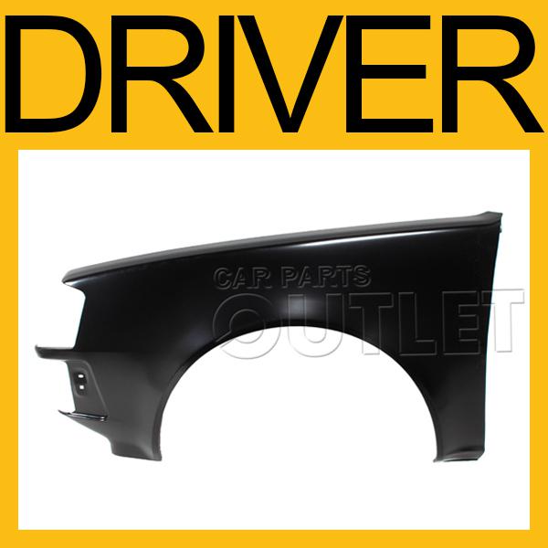 1983-1984 dodge colt driver left front fender primered black steel replacement