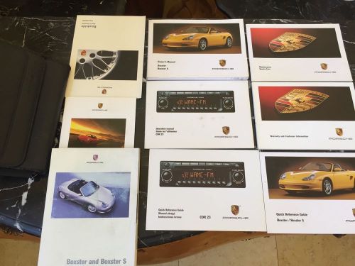 2003 porsche boxster s owner&#039;s manual book set + cdr23 owners guide / portfolio