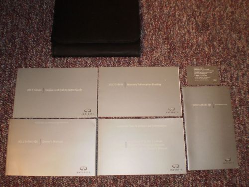 2012 infiniti qx complete suv owners manual books guide case all models