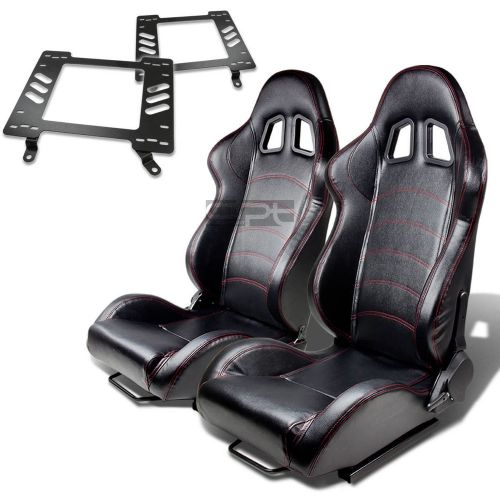 Type-1 racing seat black pvc+silder+for 63-72 chevelle/malibu ss396 bracket x2