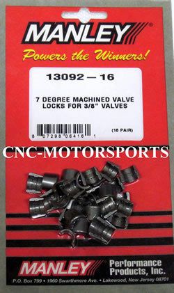 13092-16 manley 7 degree machined valve locks coventional groove type 3/8 valve