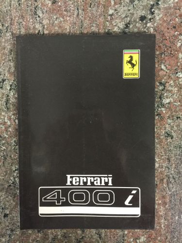 1981 ferrari 400i instruction book