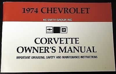 1974 corvette owners manual