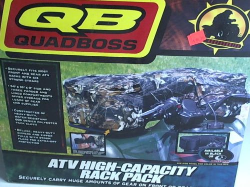 Quadboss black atv high capacity front or rear rack pack