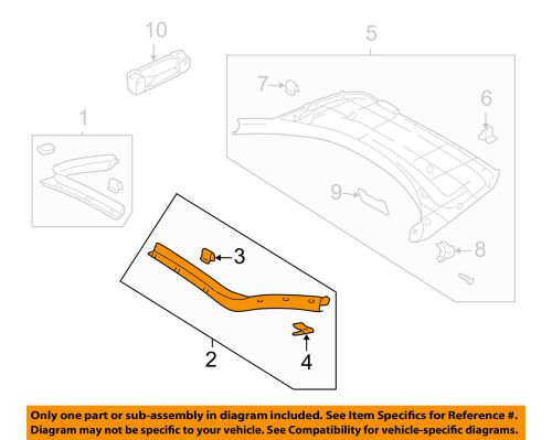 Mitsubishi oem 00-02 eclipse lift gate-upper trim panel left mr790177