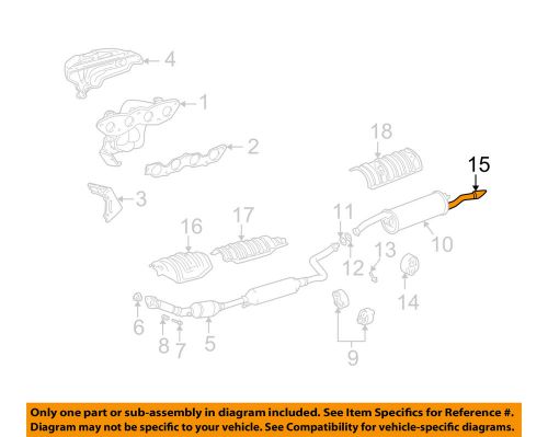 Scion toyota oem 04-06 xb 1.5l-l4 exhaust-tailpipe extension 1744821030