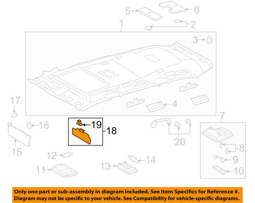 Toyota oem 13-15 land cruiser interior-roof-visor right 7433060060a1