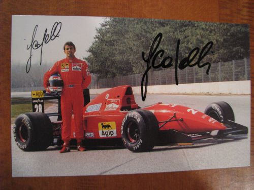 Ferrari official postcard 1992 ~ print # 719/92 ~ ivan capelli~w/autograph