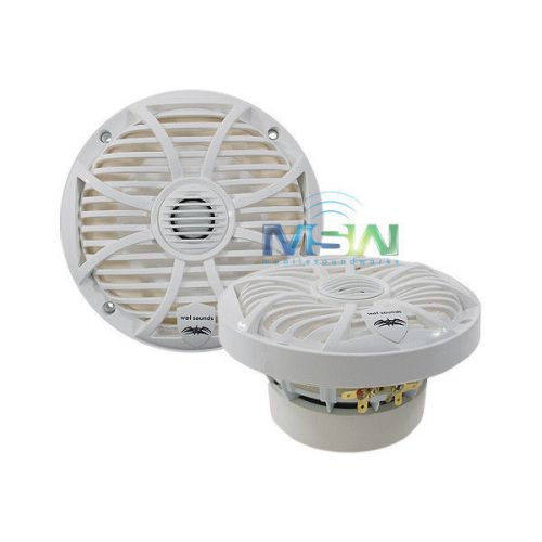 Wet sounds sw-650w 6-1/2&#034; 2-way marine boat speakers white 6.5&#034; sw-650-w sw650w