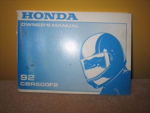 1992 honda cbr600f2 oem owners manual book owner&#039;s service cbr f2 91 92 93 94