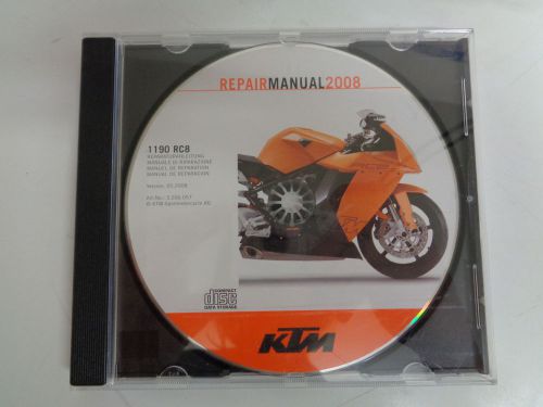 2008 ktm 690 1190 rc8 motorcycle repair service shop manual new disc