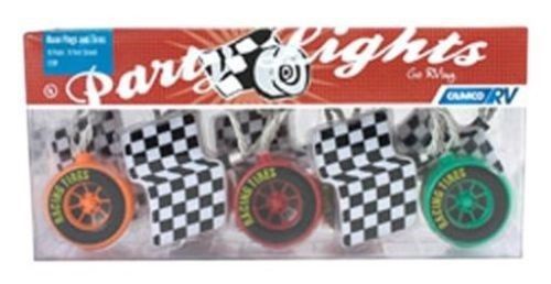 Camco 42658 race flags and tires party light awning camper motorhome