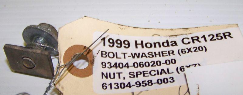 1999 honda cr125r bolt washer 93404-06020-00 & nut 61304-958-003
