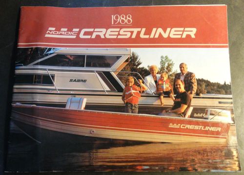 Vintage 1988 nordic crestliner boats sales brochure 32 pages  (943)