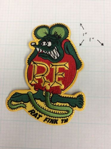 Rat fink small patch ed roth hot rod custom gasser vtg style iron on jacket hat