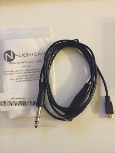 Nflightcam gopro audio  cable goprohero 3 3+  free shipping usa