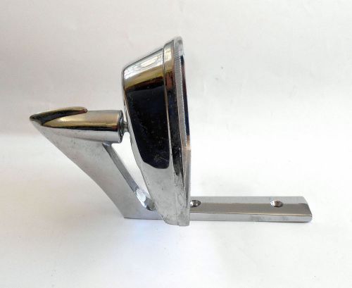 Vintge chrome rocket fender &amp; body exterior mount car mirror rat hot rod