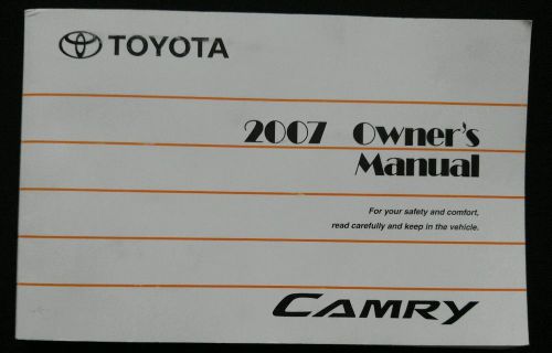 2007 toyota camry owner&#039;s manual