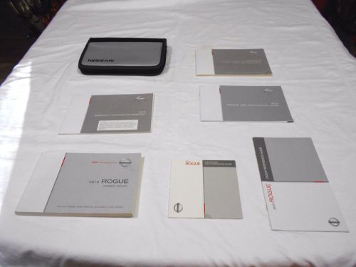 2010 nissan rogue owner manual 5/pc set + dvd  &amp; nissan premium factory case..