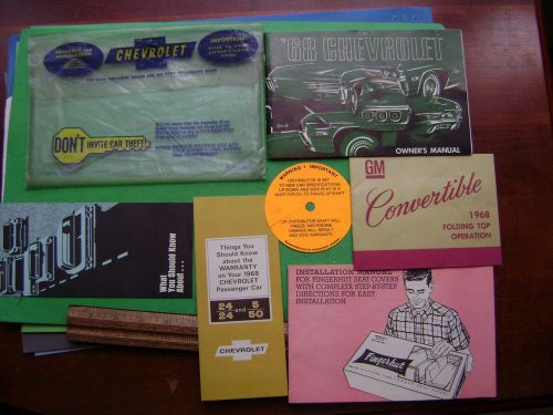 1968 chevy caprice / impala / biscayne owner&#039;s manual set convertible &amp;  more!