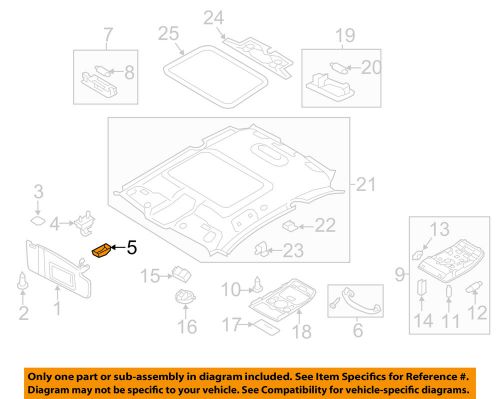 Audi oem 13-16 q5 interior-roof-bracket cap 8e0857563aep5