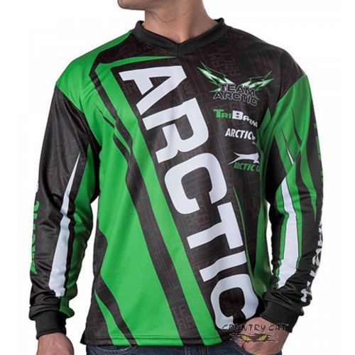 Arctic cat men&#039;s team arctic snowmobile &amp; atv jersey - green / black - 5253-01_