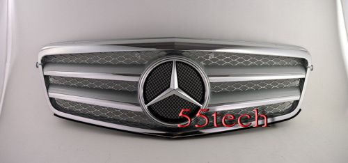 2010 w212 mercedes new e class e350 e550 grill grille e63 amg mesh silver h