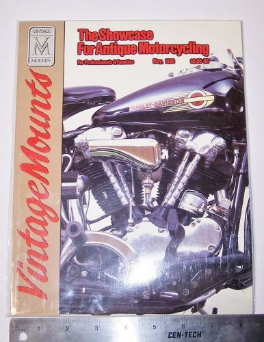 Vintage mounts motorcycle magazine may 1988 harley indian bsa norton triumph ajs