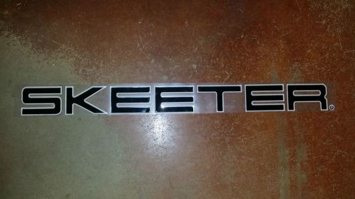 Large skeeter boats black &#034;skeeter&#034; emblem 2-7/8&#034; x 32 -7/16&#034;