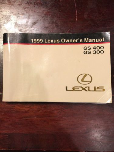 1999 lexus user manual, gs300/400