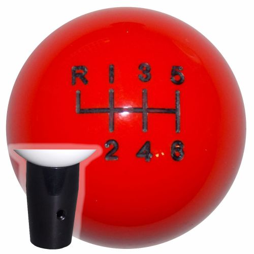 Orange -l 6 spd non threaded shift knob blk kit u.s. made