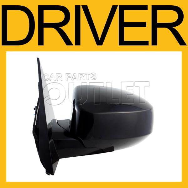 04-08 nissan maxima power mirror ni1320162 gloss black non heated manual folding