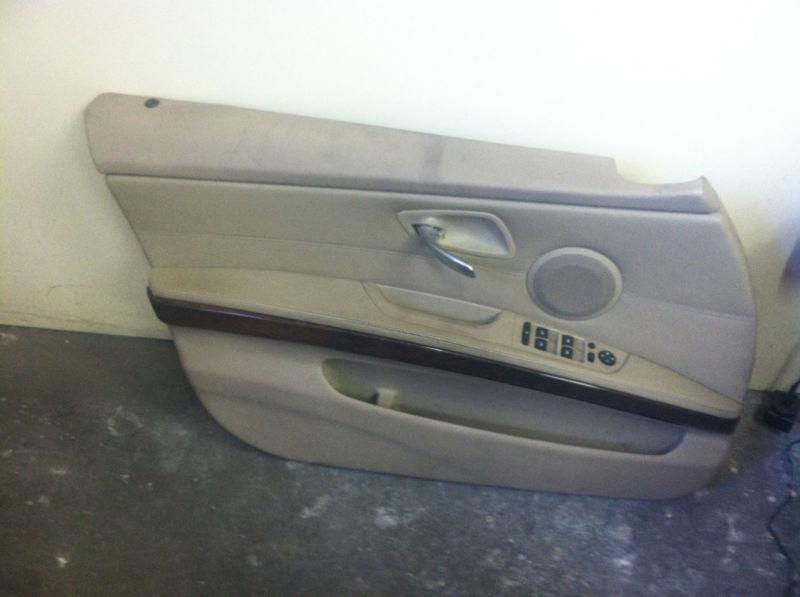 06-09 bmw e90 b3 series 4 door left front door panel tan 