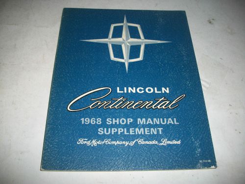 Original 1968 lincoln continental shop manual supplement very clean cmystor4more