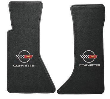 Corvette 84-90 c4 embroidered double logo floor mats