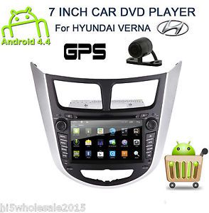 7&#034; android4.4 wifi-3g 2din gps car radio stereo dvd player for hyundai verna+cam