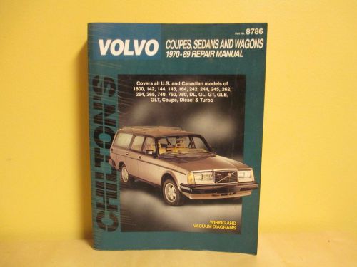 1970 thru 1989 volvo coupes, sedans, &amp; wagons repair manual chilton&#039;s +/- 400-pg