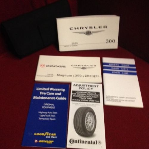 2008 chrysler 300 oem owners manual set with warranty and service guide and case